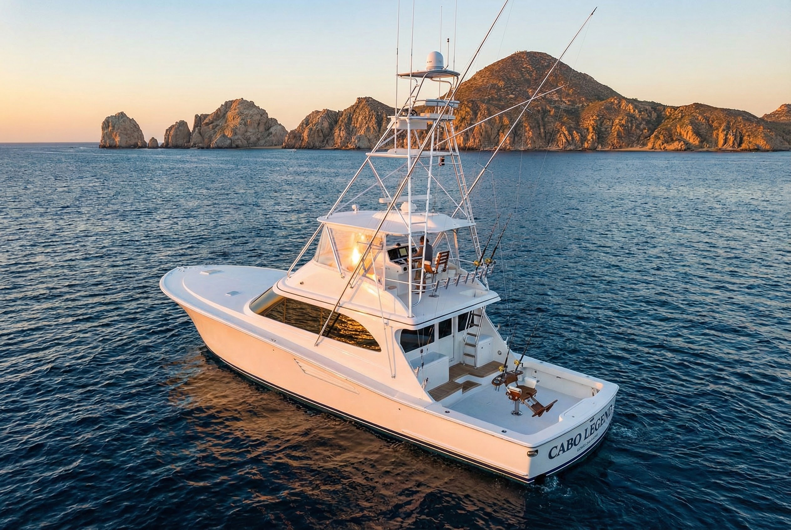 Luxury fishing yacht in Cabo San Lucas